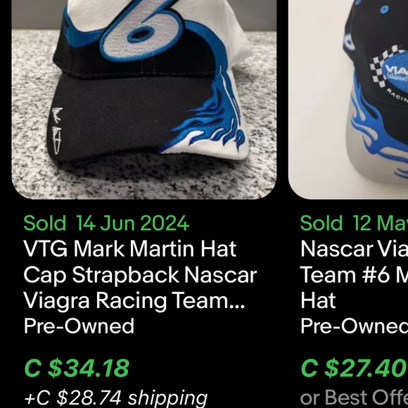 Vintage Mark Martin Hat / New / 2004 / Team Caliber / Nascar - Picture 9 of 9